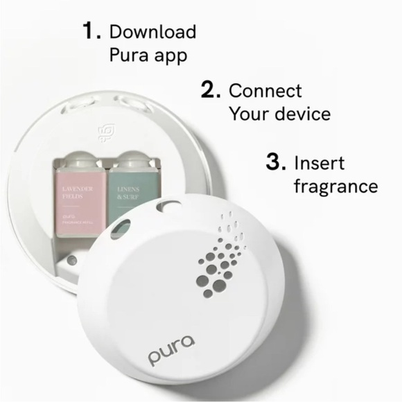 Pura Smart Home Fragrance Wi-Fi Diffuser Scent Nightlight 2 Refills Tommy Bahama - Picture 3 of 9
